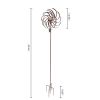 Solar Wind Spinner, Windmill Willow Leaves-Improved 360 Degrees Swivel Led Lighting Solar Powered Glass Ball With Kinetic Wind Spinner-Metal Sculpture