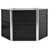 Garden Raised Bed Anthracite 50.8"X50.8"X30.3" Galvanized Steel