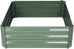 Bosonshop Raised Garden Bed Steel Planter Box Galvanized Anti-Rust Coating Planting Vegetables Herbs And Flowers For Outdoor, Square