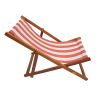 Outdoor/ Beach /Swimming Pool /Populus Wood Sling Chair Orange Stripe Color:Orange