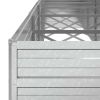 Garden Raised Bed 189"X31.5"X30.3" Galvanized Steel Silver