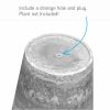Higold - 12.6 + 10.6 Inch Resin Plant Pot, Round Pot, Indoor/Outdoor Using, Gift For Birthday, Housewarming, Set Of 2