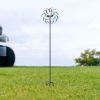 The Original Rainbow Wind Spinner;  Decorative Lawn Ornament Wind Mill; Tri-Colored Kinetic Garden Spinner -Outdoor Yard Lawn & Garden Rainbow Windmil