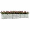 Garden Raised Bed 189"X31.5"X30.3" Galvanized Steel Silver