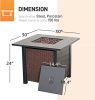 Outdoor 30 Inch Rectangular Gas Stove With Lid 50,000 Btu Rattan Look