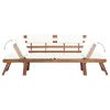 Garden Bench With Cushions 2-In-1 74.8' Solid Acacia Wood