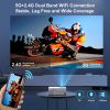 Projector With Wifi And Bluetooth, 5G Wifi Projector 4K Supported Native 1080P Full Hd, Fudoni 10000L Portable Projector, 50% Zoom 300" Display Outdoo