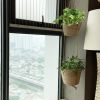 2 Tier Woven Hanging Plant Pot Seagrass Wall Hanging-Natural