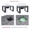 8 Pcs Patio Aluminum Conversation Sets, Outdoor Sectional Couch Furniture, With Cushions And Coffee Table,For Backyard Garden