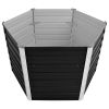 Garden Raised Bed Anthracite 50.8"X50.8"X30.3" Galvanized Steel