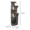 39Inches Outdoor Water Fountains With Led Lights For Garden Decor
