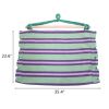 Free Shipping Distinctive Cotton Canvas Hanging Rope Chair With Pillows Green Yj