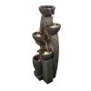 39Inches Modern Resin Floor-Standing Fountain With Warm Led Light