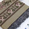 [Peony Blossom] Jacquard Weave Throw Blanket / Tapestry / Area Rug (59.1 By 86.7 Inches)