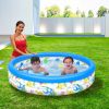 48X10In Inflatable Swimming Pool Blow Up Family Pool For 2 Kids Foldable Swim Ball Pool Center