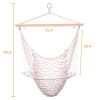 Free Shipping 2Pcs Indoor Outdoor Garden Cotton Hanging Rope Air/Sky Chair Swing Beige Hammocks  Yj