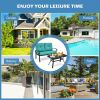2Pcs Patio Loveseat Bench Table Furniture Set With Cushioned Chair