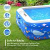 Inflatable Swimming Pools, Inflatable Pool For Kids, Kiddie, Toddler, Adults, 100" X 71" X 22" Family Full-Sized Swimming Pool, Lounge Pool For Outdoo