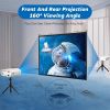 Projector Screen And Stand, 120 Inch Outdoor Movie Screen Tv With Dual Tripods, 16:9 4K Hd Portable Foldable Projection Screen For Backyard/Home Theat
