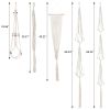 5 Packs Macrame Plant Hangers With 5 Hooks, Different Tiers, Handmade Cotton Rope Hanging Planters Set Flower Pots Holder Stand, For Indoor Outdoor Bo