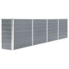 Raised Garden Bed 126"X15.7"X30.3" Galvanised Steel Gray