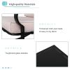2Pcs Strap Rocking Chair And 1Pc Coffee Table Disassembly And Assembly Black Frame Beige Cushion Three-Piece Rattan Set Rt