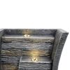 39.3Inches Indoor Outdoor Fountain With Led Lights