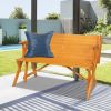 138.5*137*75Cm Solid Wood Load-Bearing 150Kg Dual-Purpose Conjoined Table And Chair