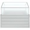 Garden Raised Bed With Greenhouse 39.4"X39.4"X33.5" Silver