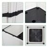 2Pcs Rectangle Raised Elevated Garden Flower Bed Plant Box Vegetable Planter Herb White