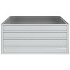 Garden Raised Bed 39.4"X39.4"X17.7" Galvanized Steel Silver