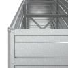 Garden Raised Bed 94.5"X15.7"X30.3" Galvanized Steel Silver