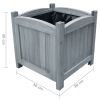 Garden Raised Beds 2 Pcs 11.8"X11.8"X11.8" Solid Firwood