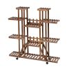 Rolling Plant Stand Shelf Indoor - 6 Tier Wood Plant Pots Shelves Tiered Flower Rack Holder Stand With Detachable Wheels For Multiple Plants Outdoor G