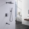 Complete Shower System With Tub Spout Matte Black Rcs85012Mb
