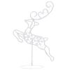 Acrylic Christmas Flying Reindeer & Sleigh 102.4"X8.3"X34.3" Blue