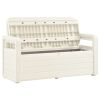 Garden Storage Bench 52.2" Plastic White