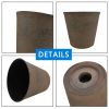 2 Pcs 10" Round Plant Pots With Drainage Holes, Rust Brown