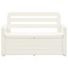 Garden Storage Bench 52.2" Plastic White