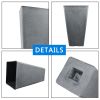 2 Pcs 20"H Tall Planters Plastic Plant Pots With Drainage, 12"W Large Square Tree Pot With Cement Pattern, Dark Grey