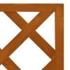 Corner Trellis Planter Orange 15.7"X15.7"X59.1" Solid Firwood