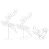 Acrylic Christmas Flying Reindeer & Sleigh 102.4"X8.3"X34.3" Blue
