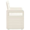 Garden Storage Bench 52.2" Plastic White