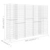 H-Shaped Gabion Planter Steel Wire 223.6"X15.7"X70.9"