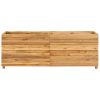 Raised Bed 59.1"X15.7"X21.7" Recycled Teak And Steel