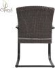 Grand Patio 3 Piece Outdoor Bistro Set With Cushioned Wicker Spring Chairs And Metal Side Table