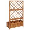 Raised Bed With Trellis 33.5"X15"X59.1" Solid Acacia Wood