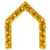 Christmas Garland With Led Lights 197" Gold