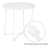 Metal Patio Side Table 18Ã‚â‚¬Â X 18Ã‚â‚¬Â Heavy Duty Weather Resistant Anti-Rust Outdoor End Table Small Steel Round Coffee Table Porch Table Snack Table F
