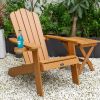 Tale Adirondack Portable Folding Side Table Square All-Weather And Fade-Resistant Plastic Wood Table